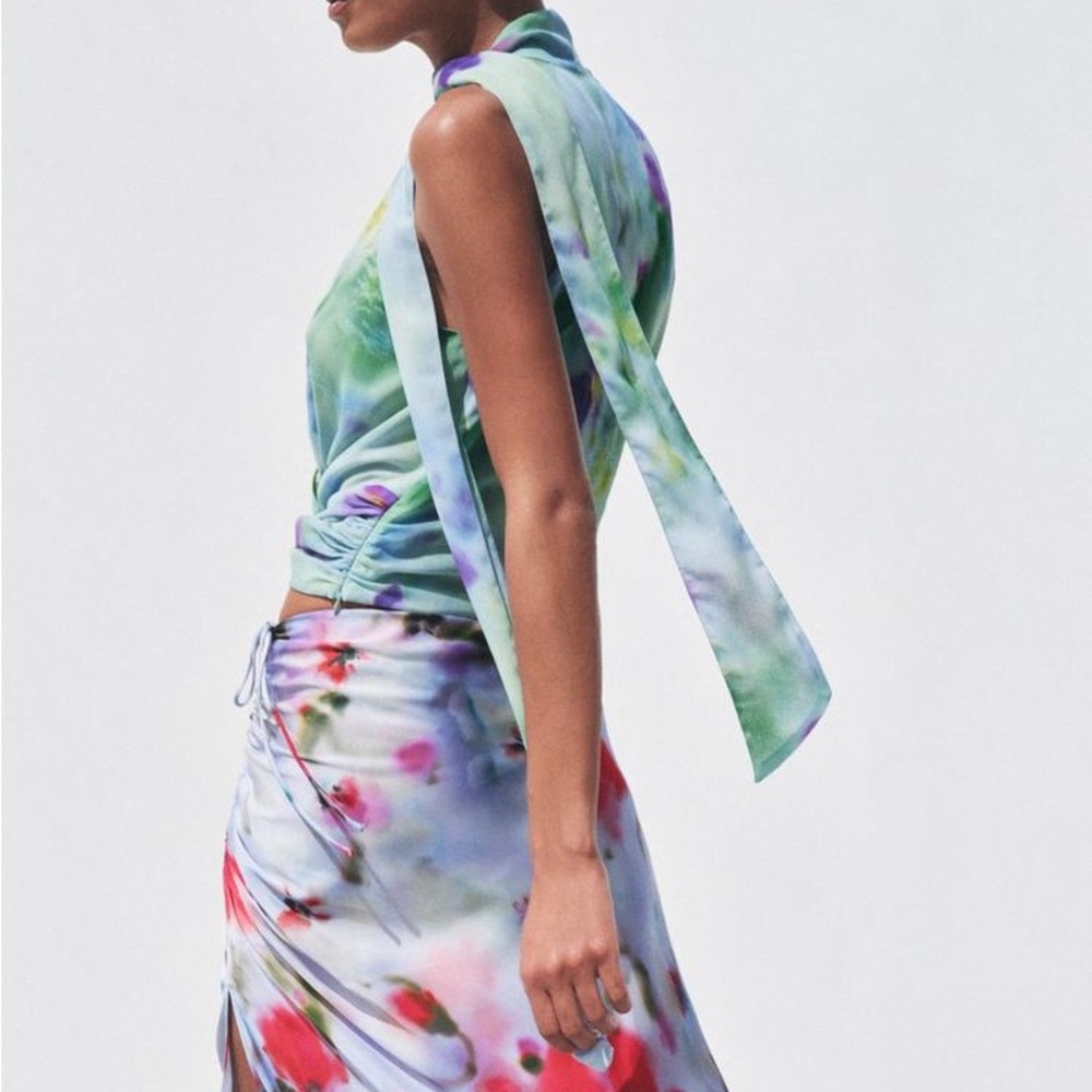 Zara Multicolor Tie-Dye Blouse - Picture 9 of 13